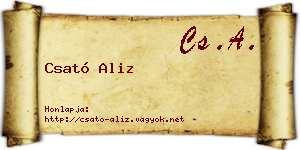 Csató Aliz névjegykártya